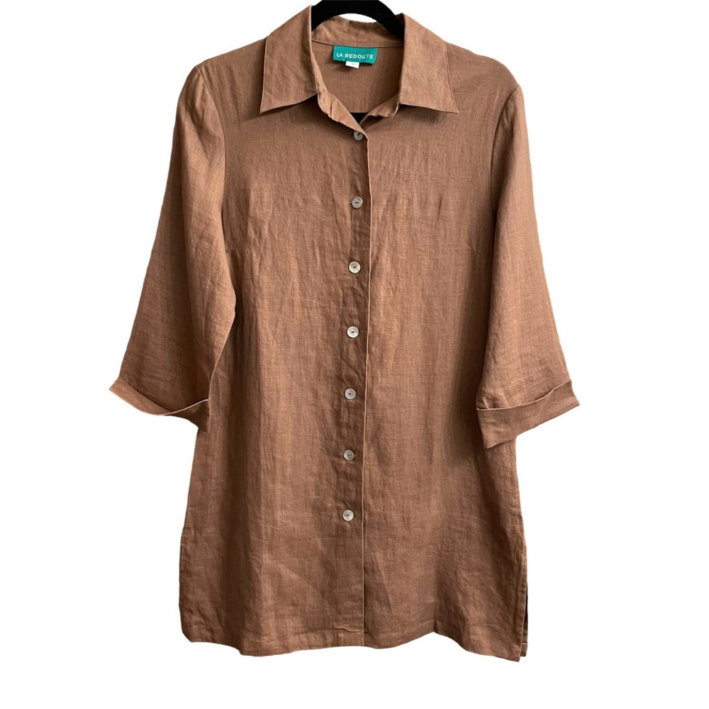 J. Jill Tan Button-Up Tunic